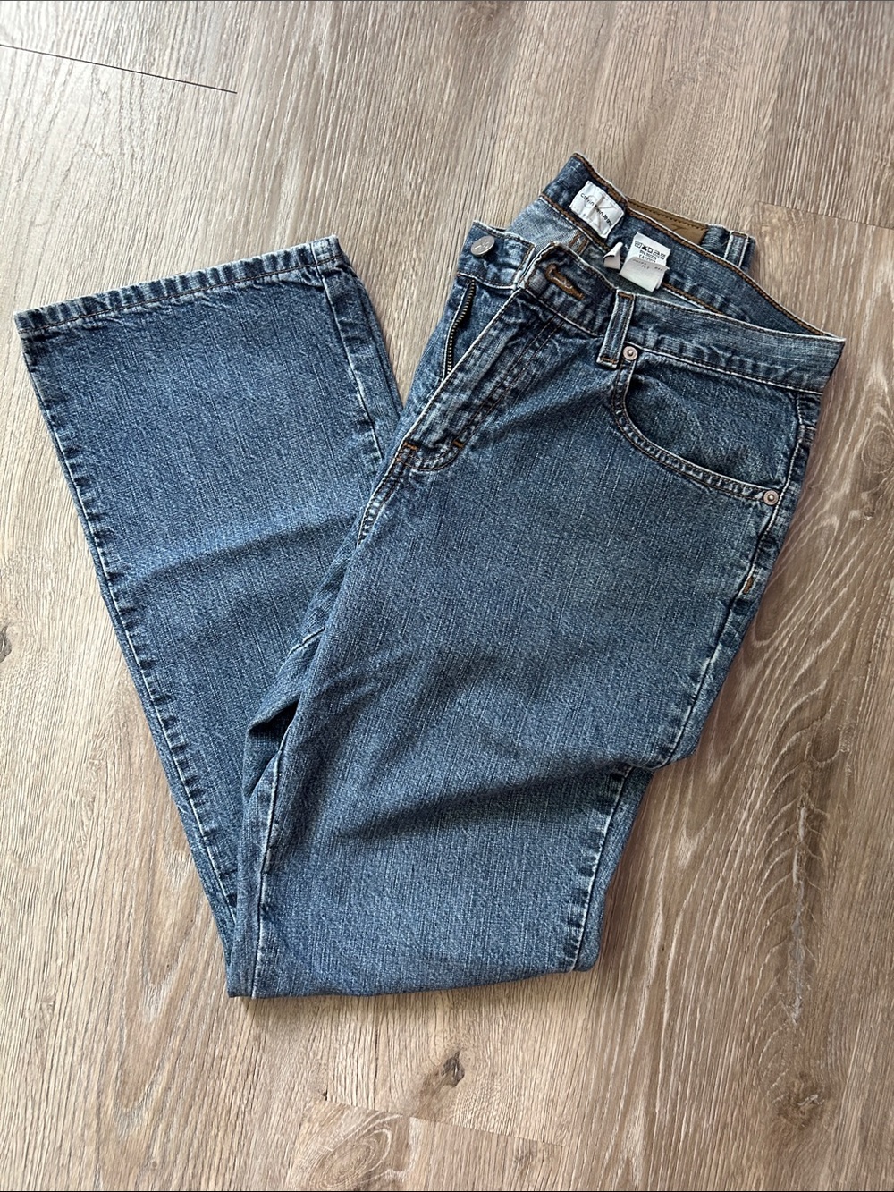 Calvin Klein Distressed Mid-Blue Straight Jeans